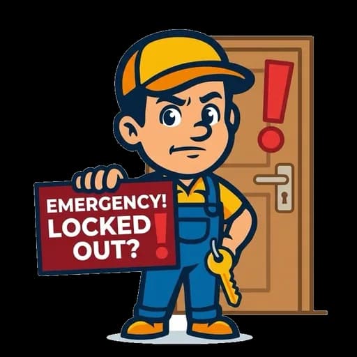 Emergency Lockout locksmith service illustration